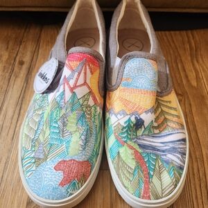 Inkkas Multicolor Trek Canvas Slip-Ons NWT